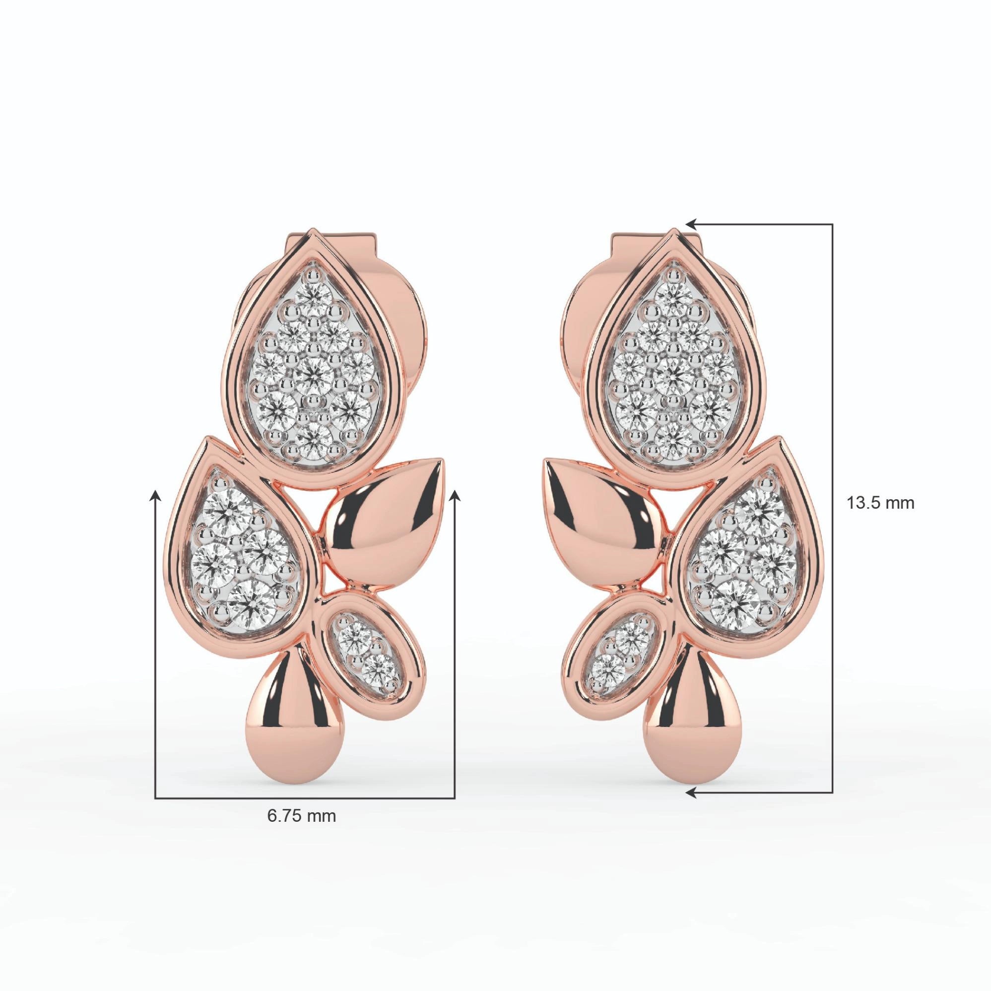 Celeste Spark Petal Studs