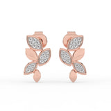 Celeste Glitter Leaf Elegance Studs