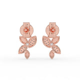 Celeste Glitter Leaf Elegance Studs