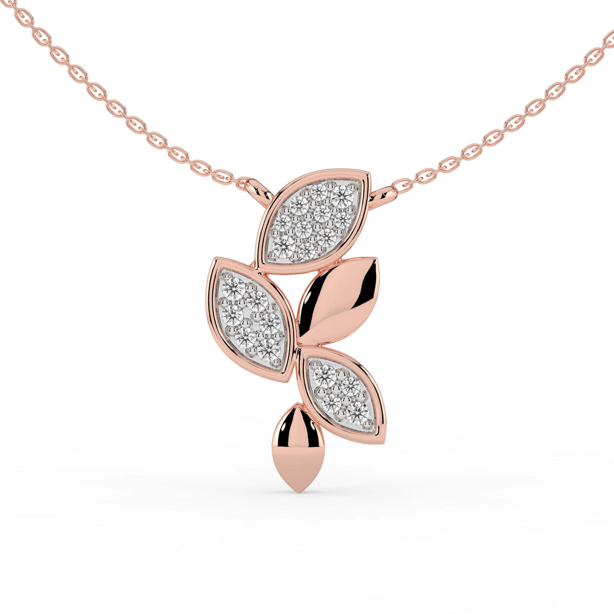 Celeste Gleam Leaf Cascade Pendant