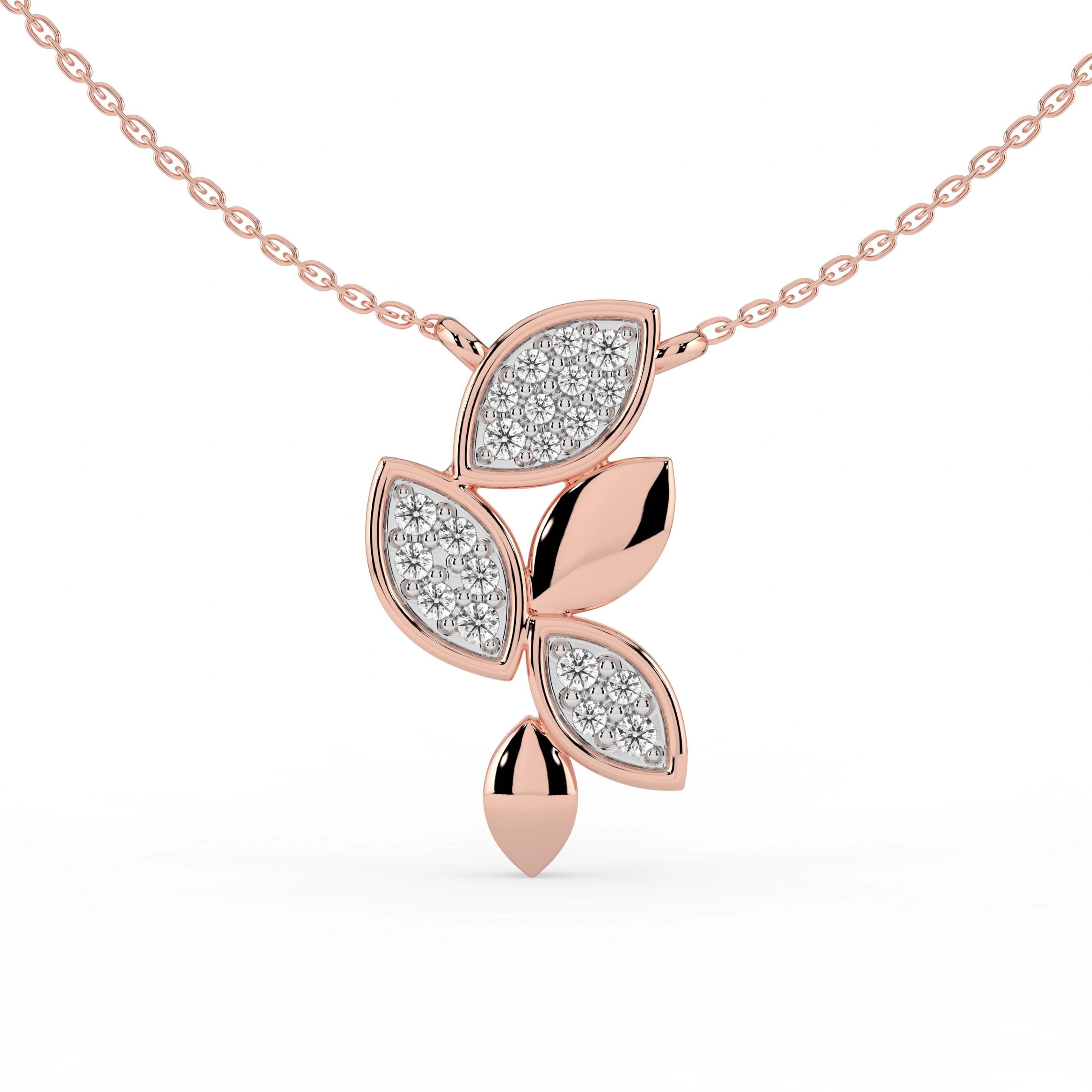 Celeste Gleam Leaf Cascade Pendant