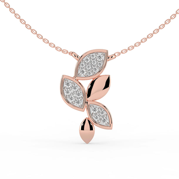 Celeste Gleam Leaf Cascade Pendant