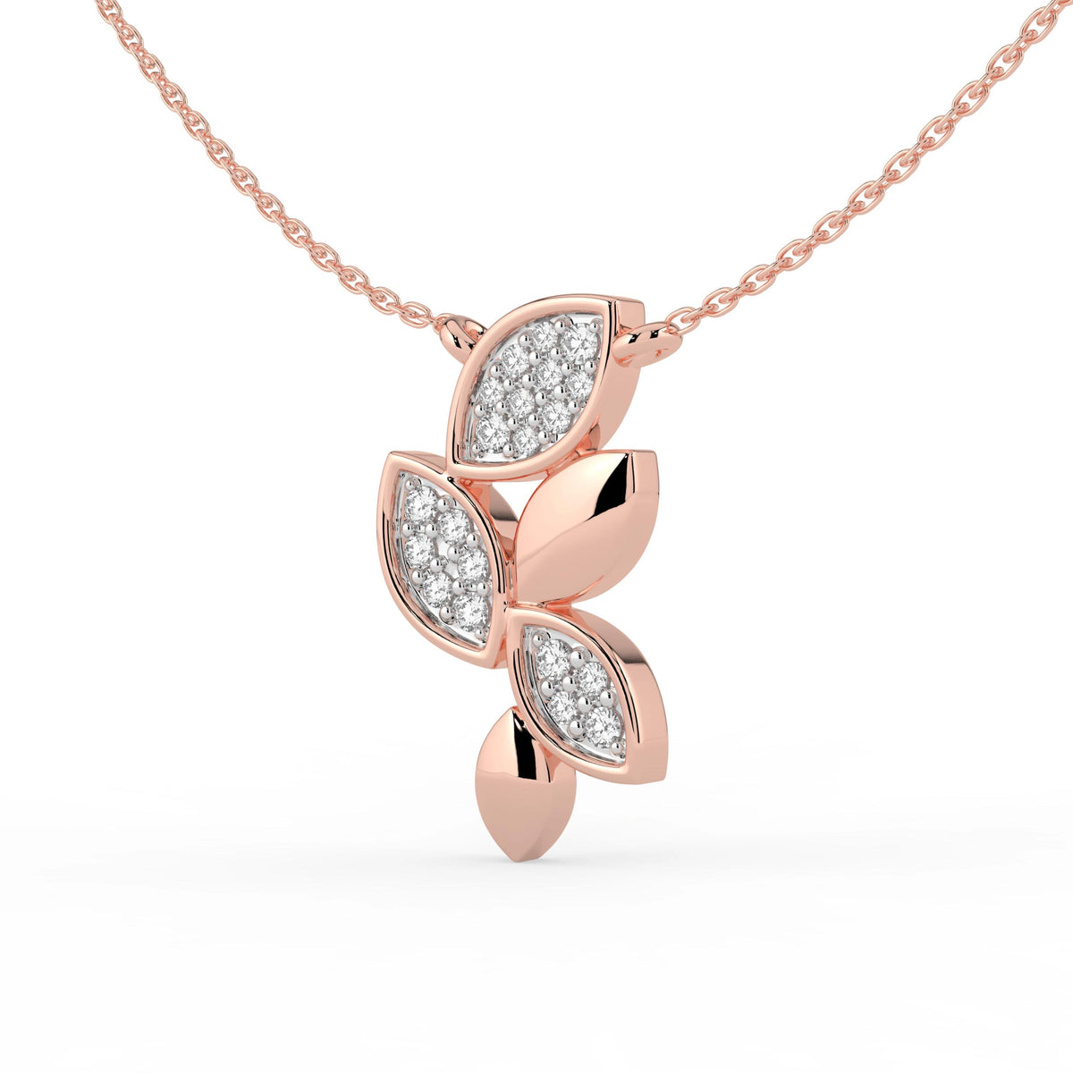Celeste Gleam Leaf Cascade Pendant