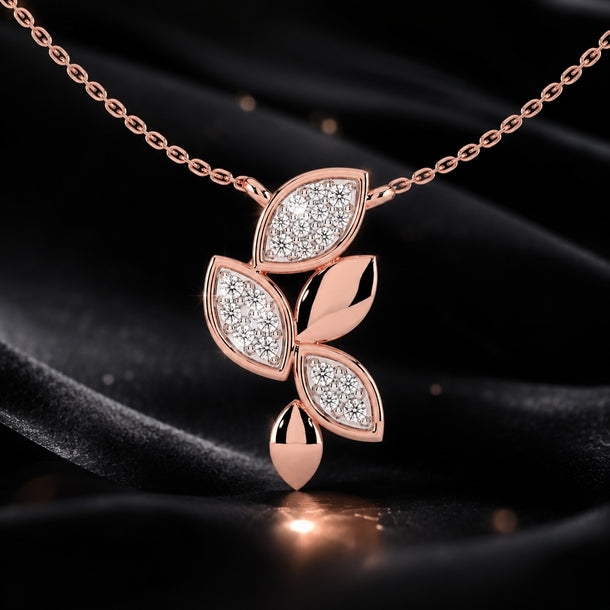 Celeste Gleam Leaf Cascade Pendant