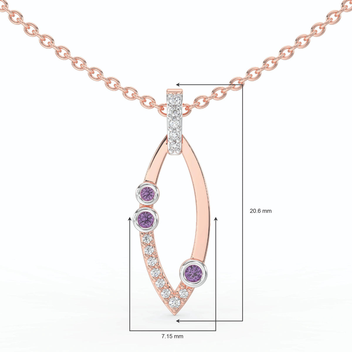 Celeste Radiant Curve Spark Pendant