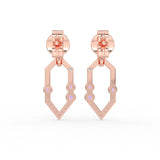 Celeste Golden Spark V-Drop Diamond Accent Earrings