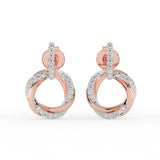Celeste Golden Twist Halo Spark Earrings