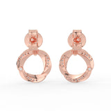Celeste Golden Twist Halo Spark Earrings