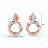 Celeste Golden Twist Halo Spark Earrings