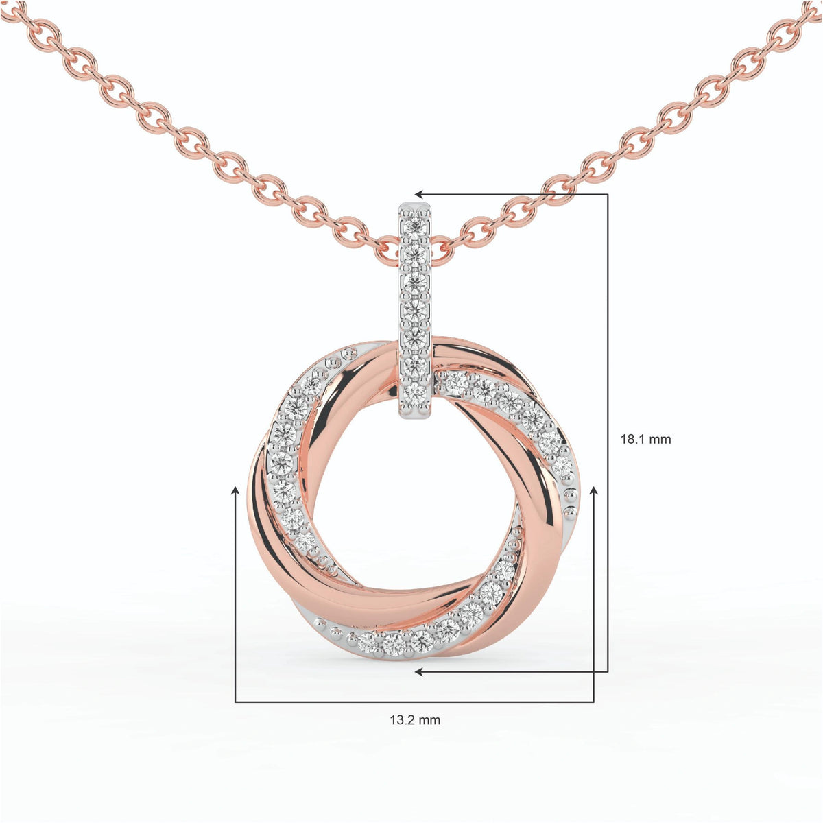 Celeste Twirl of Brilliance Diamond Pendant