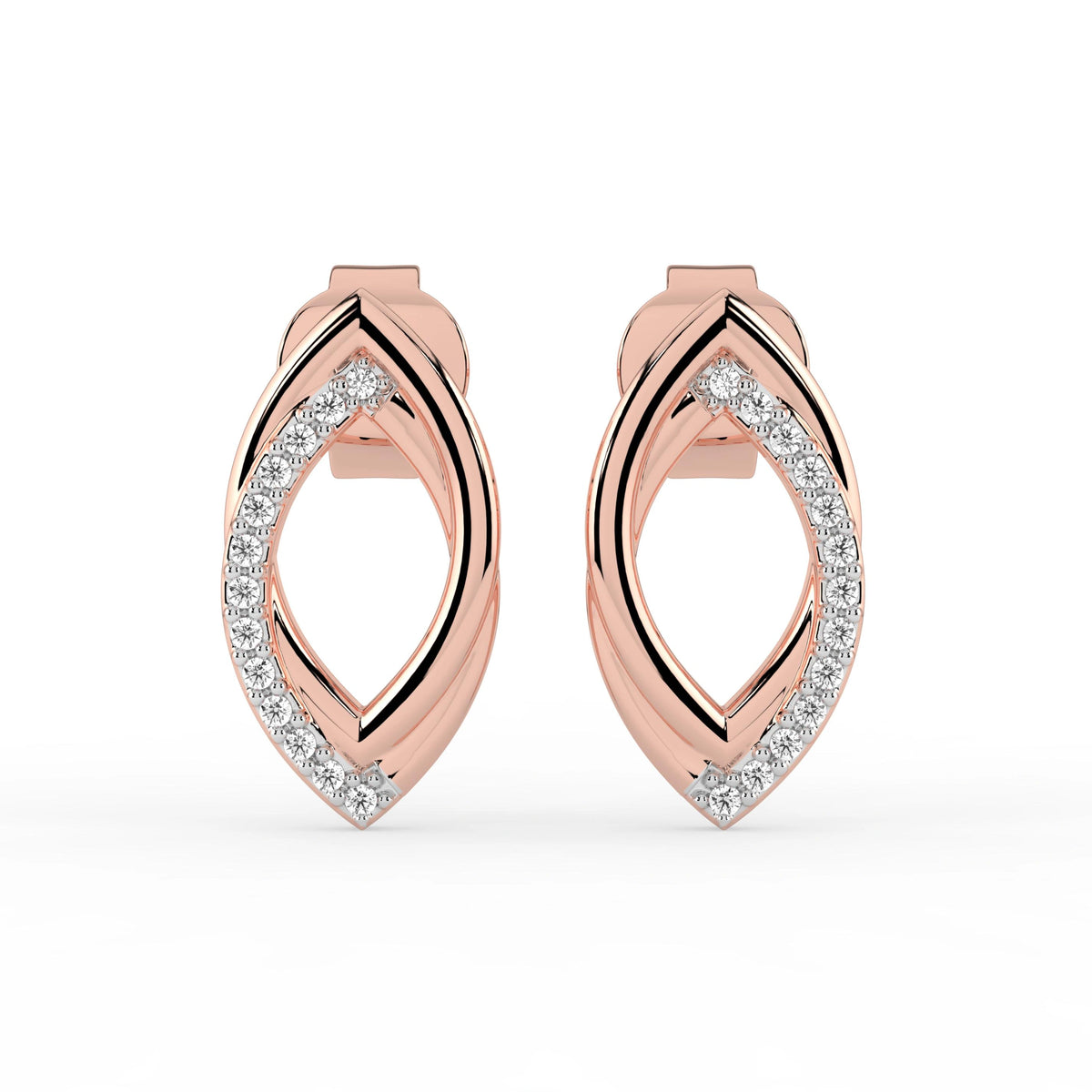 Celeste Golden Marquise Twist Spark Earrings