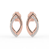Celeste Golden Marquise Twist Spark Earrings