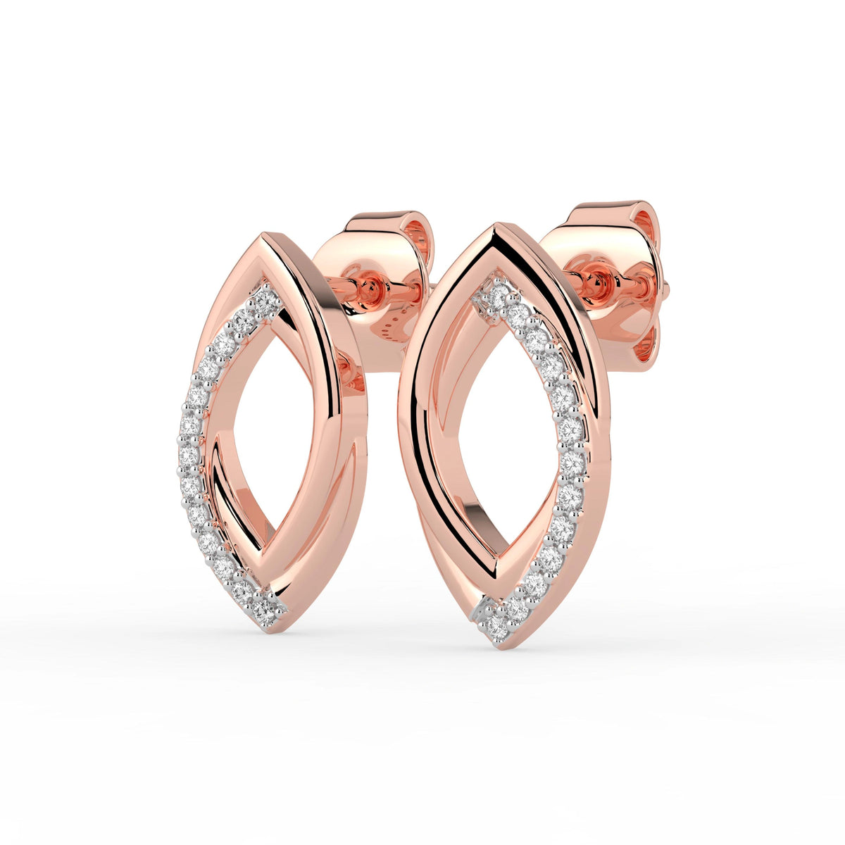 Celeste Golden Marquise Twist Spark Earrings