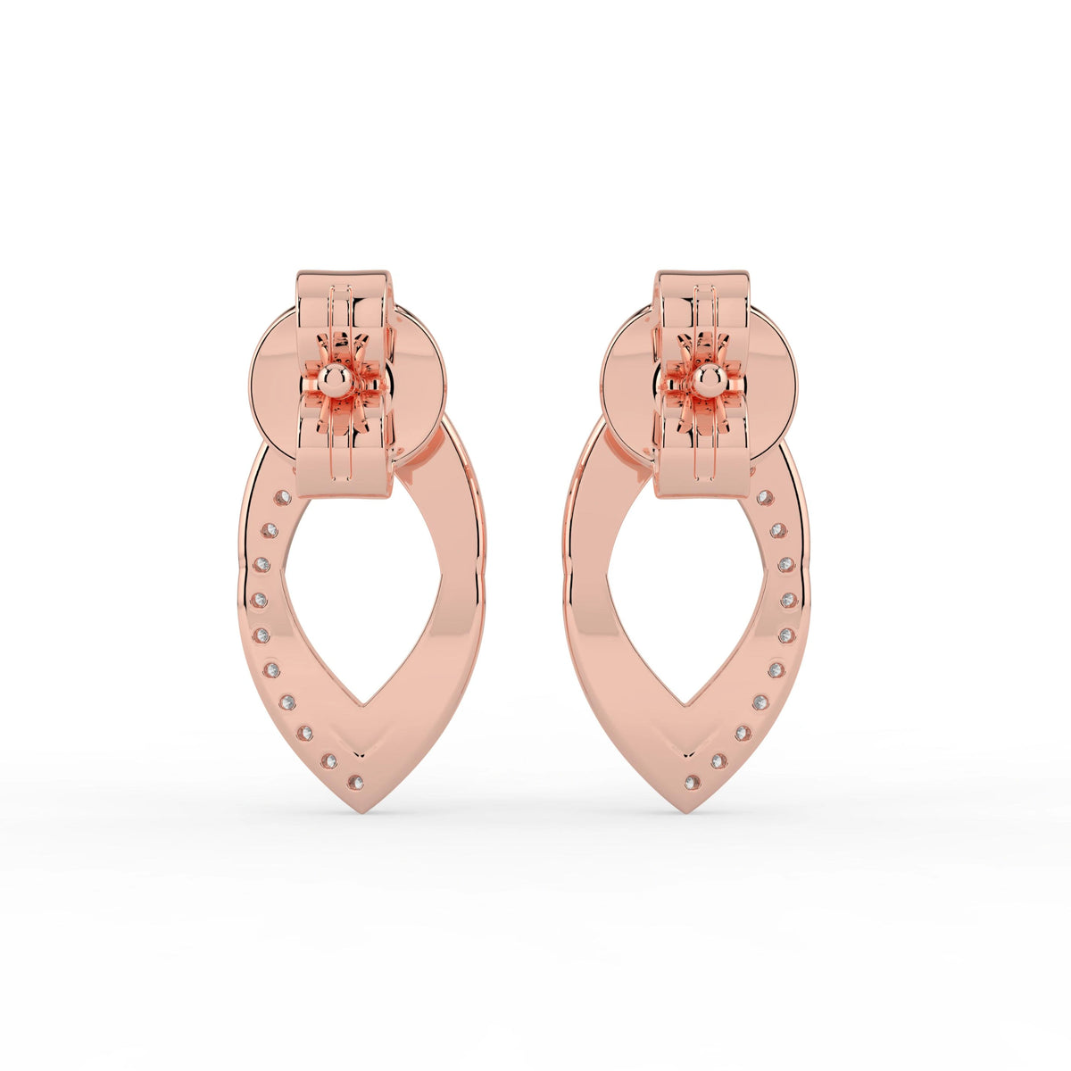 Celeste Golden Marquise Twist Spark Earrings