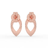 Celeste Golden Marquise Twist Spark Earrings