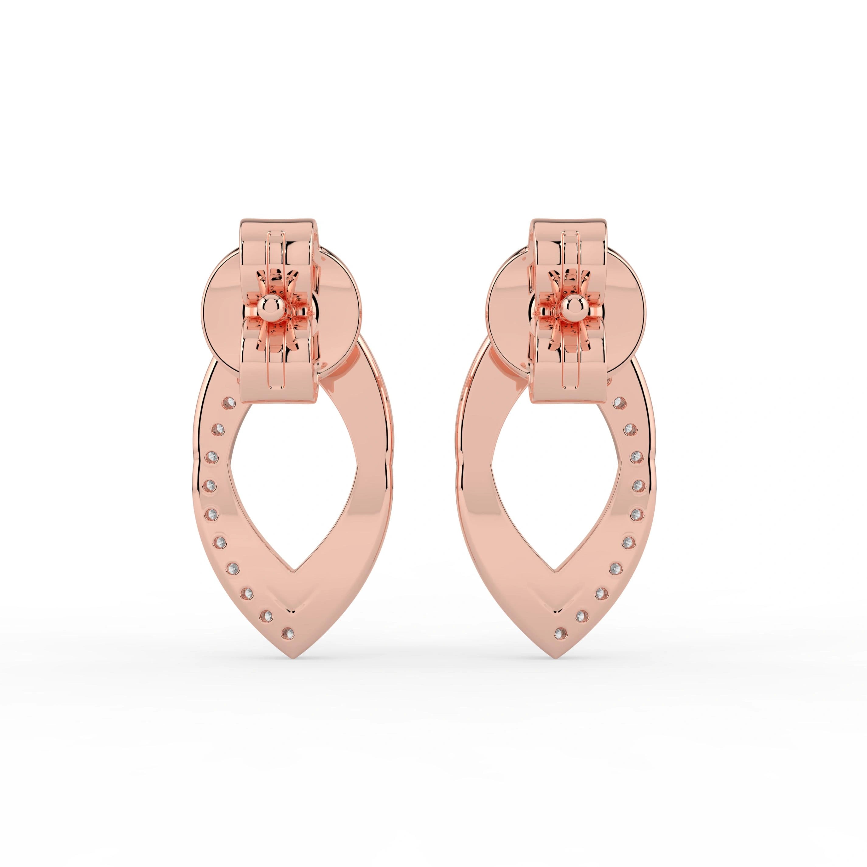 Celeste Golden Marquise Twist Spark Earrings