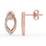 Celeste Golden Marquise Twist Spark Earrings