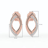 Celeste Golden Marquise Twist Spark Earrings