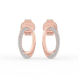 Celeste Dual Tone Oval Spark Studs