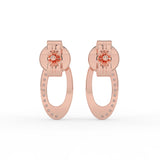 Celeste Dual Tone Oval Spark Studs