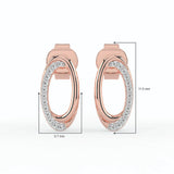 Celeste Dual Tone Oval Spark Studs