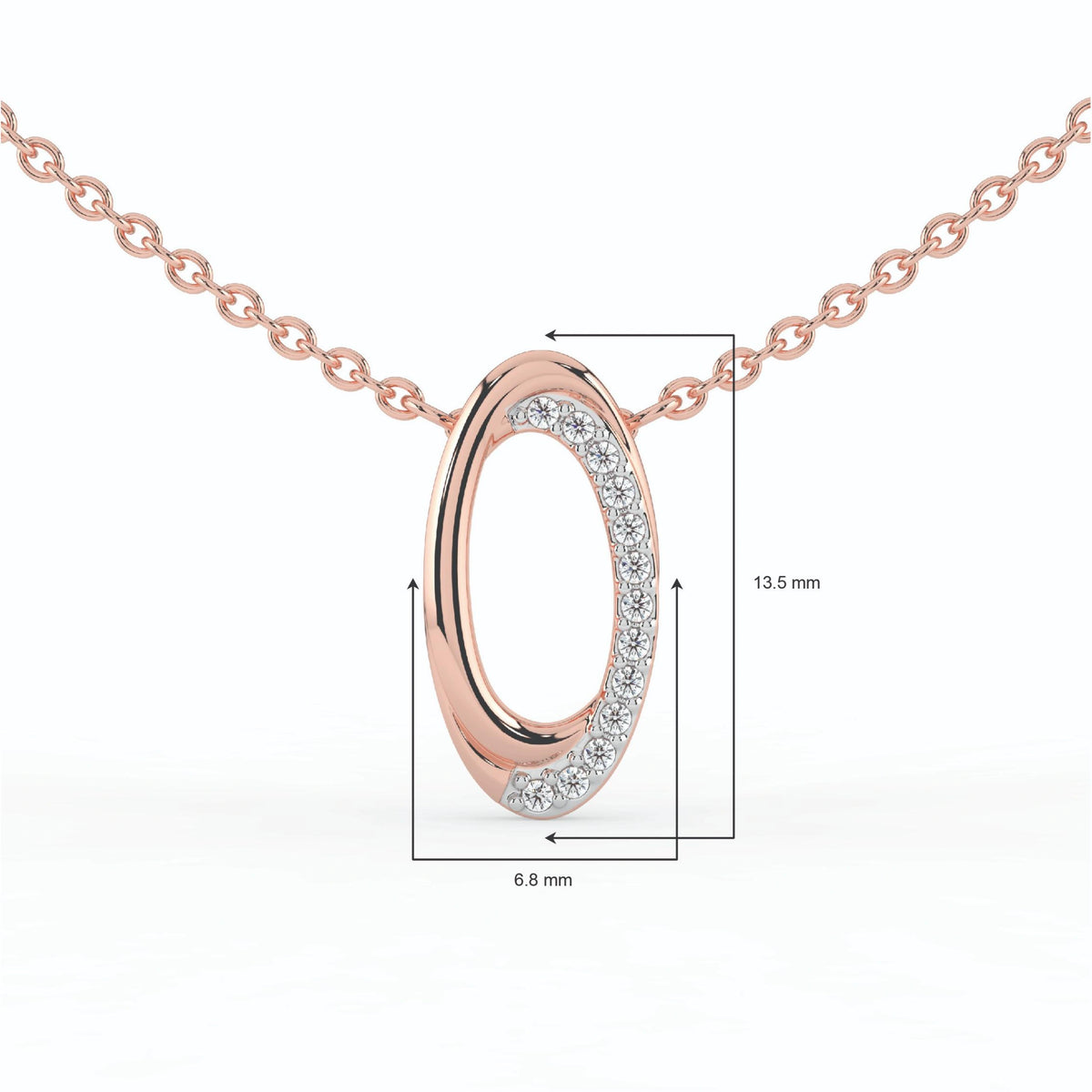 Celeste Radiant Curve Diamond Pendant