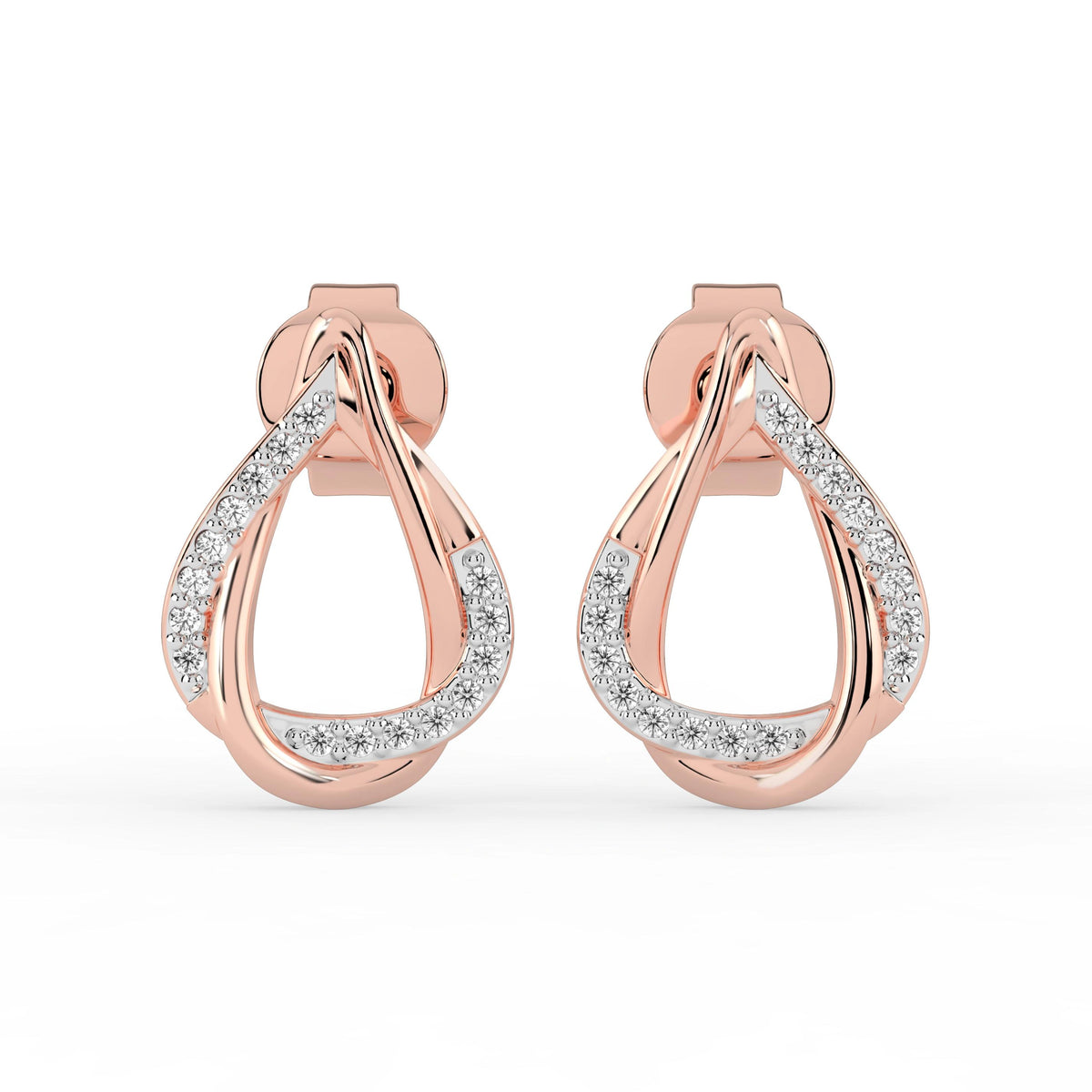 Celeste Twisted Teardrop Spark Studs