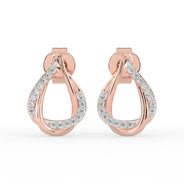 Celeste Twisted Teardrop Spark Studs