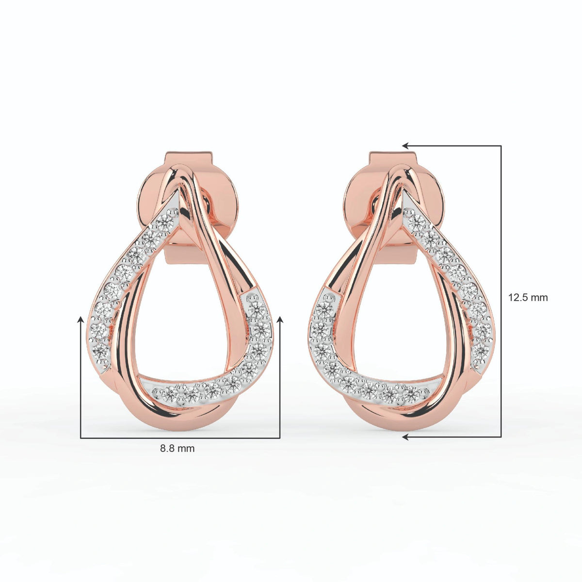 Celeste Twisted Teardrop Spark Studs
