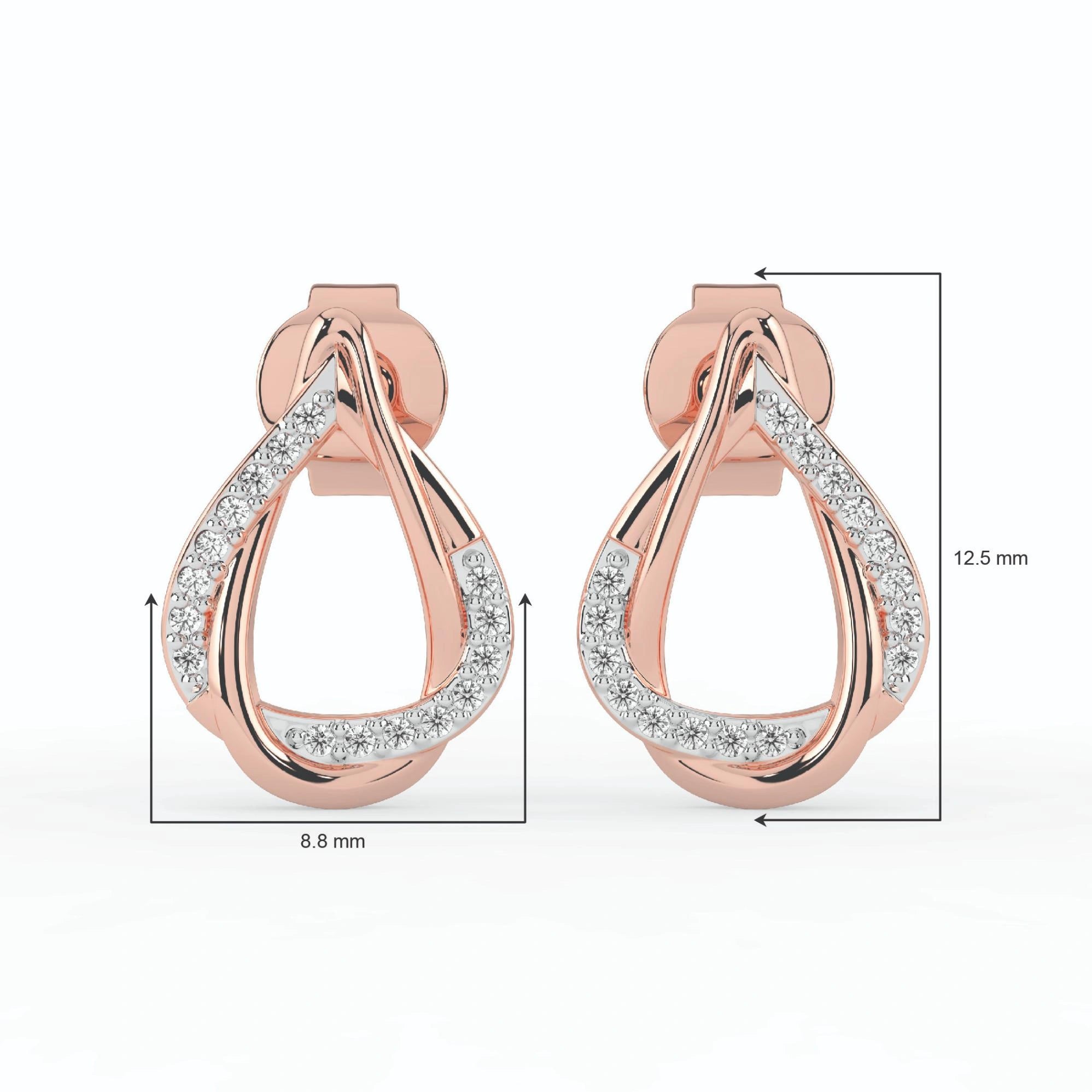 Celeste Twisted Teardrop Spark Studs