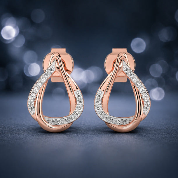 Celeste Twisted Teardrop Spark Studs