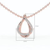 Celeste Elegant Spark Diamond Loop Pendant
