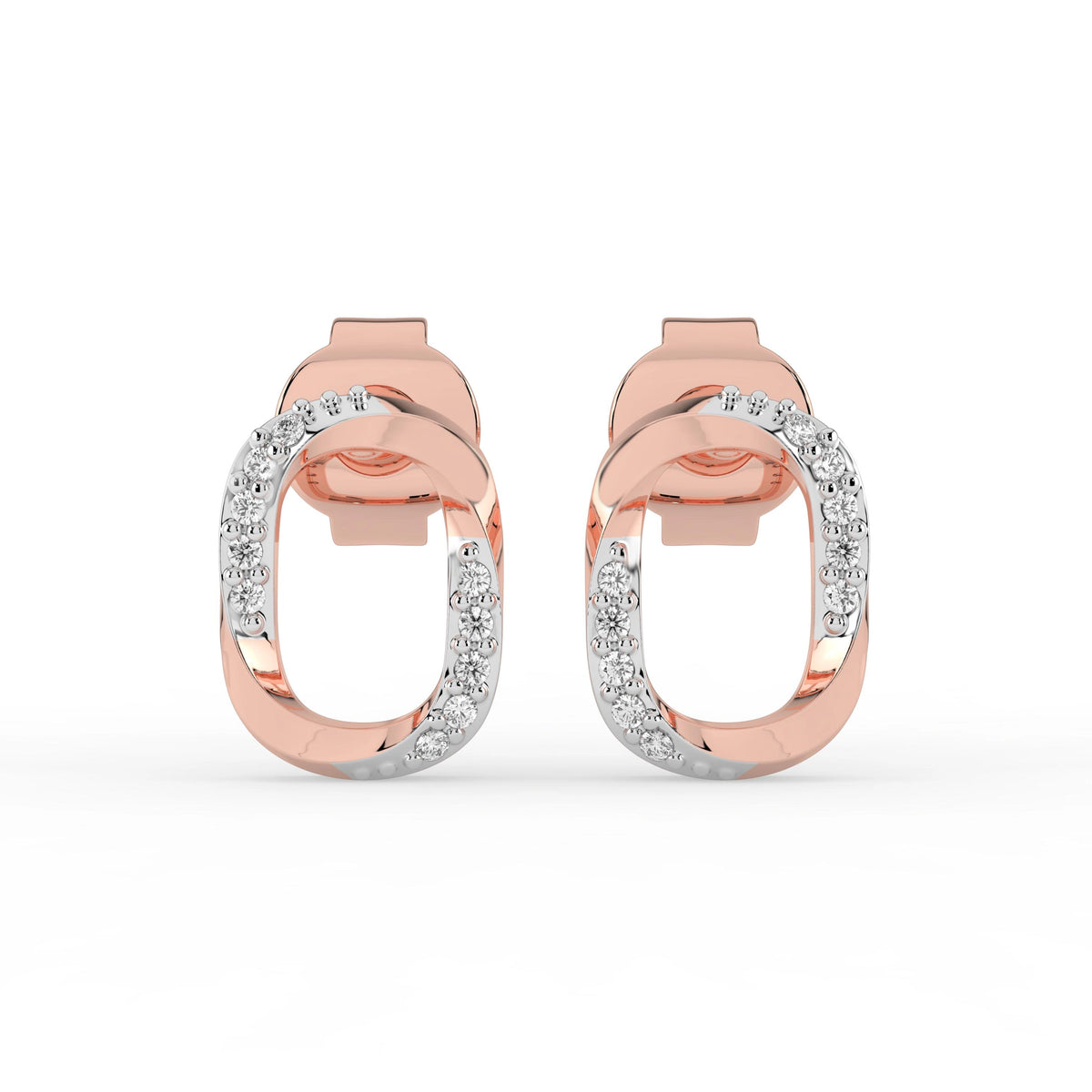 Celeste Twisted Glow Oval Studs