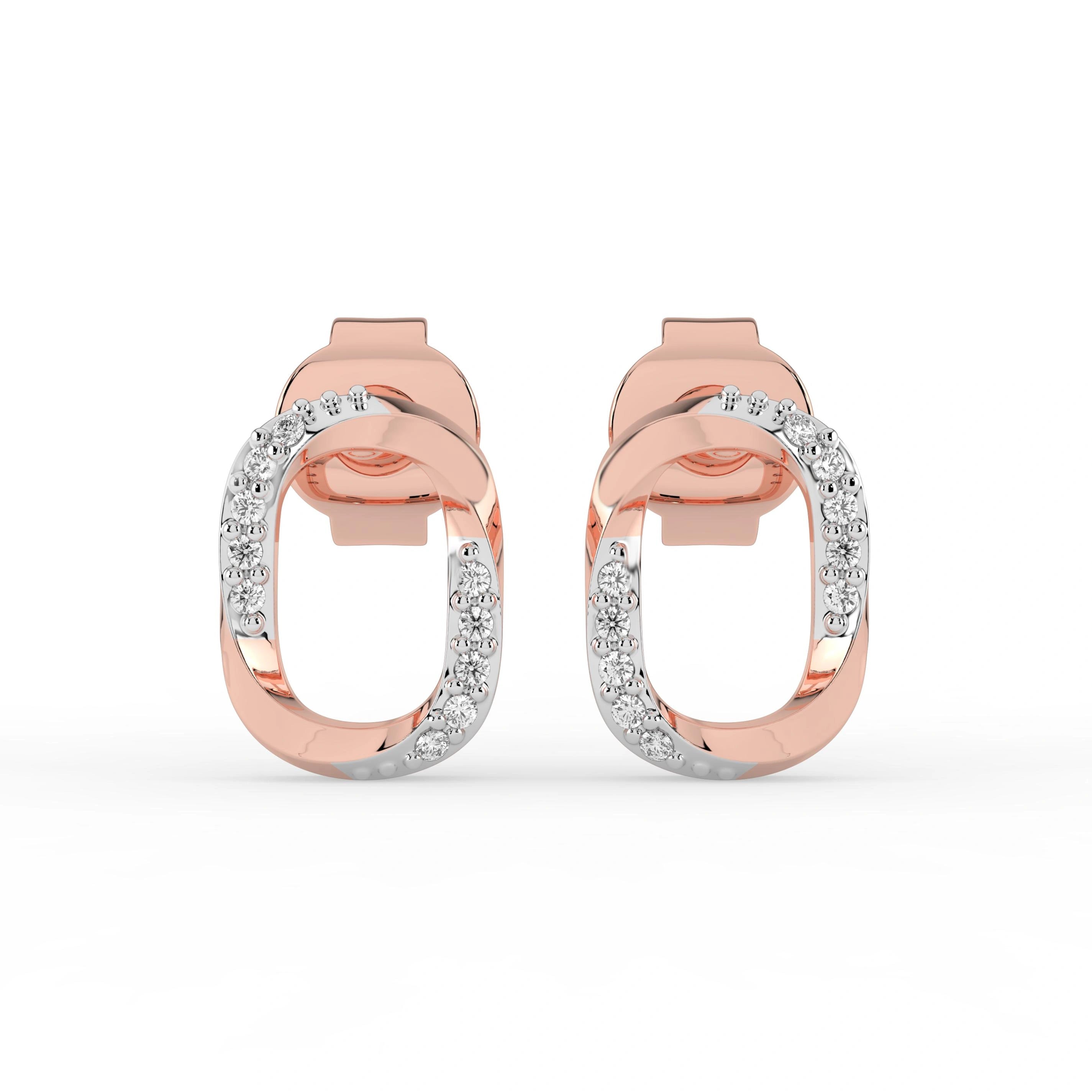 Celeste Twisted Glow Oval Studs