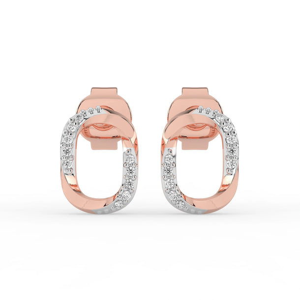 Celeste Twisted Glow Oval Studs