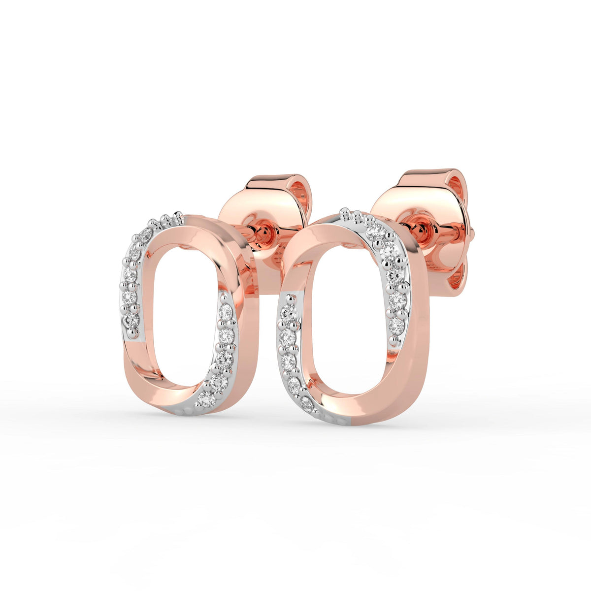 Celeste Twisted Glow Oval Studs