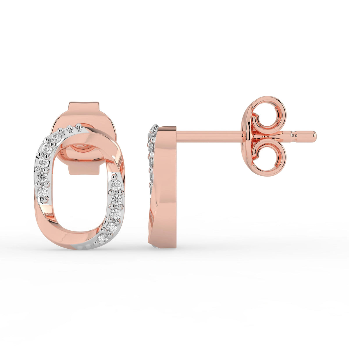 Celeste Twisted Glow Oval Studs