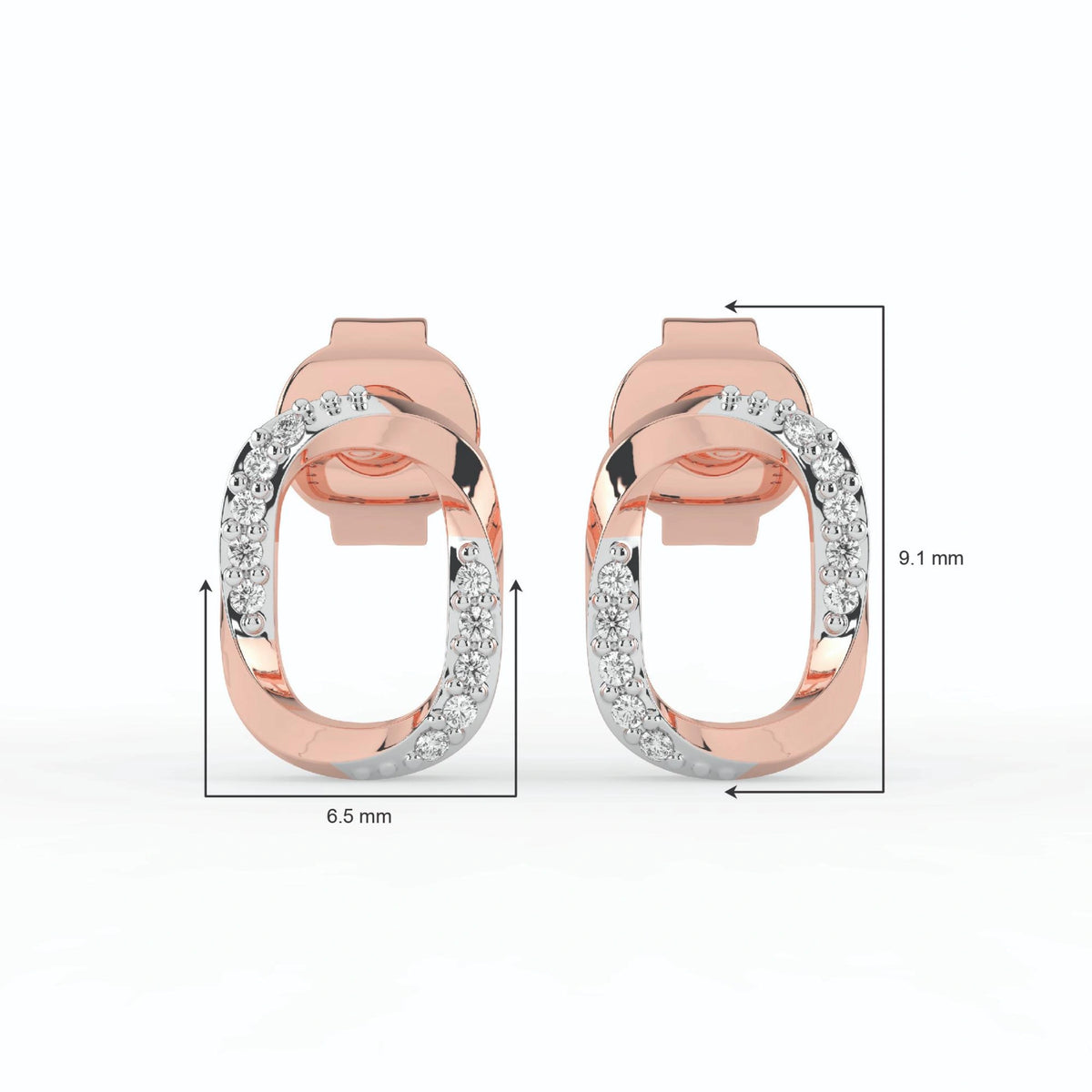 Celeste Twisted Glow Oval Studs