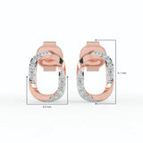 Celeste Twisted Glow Oval Studs