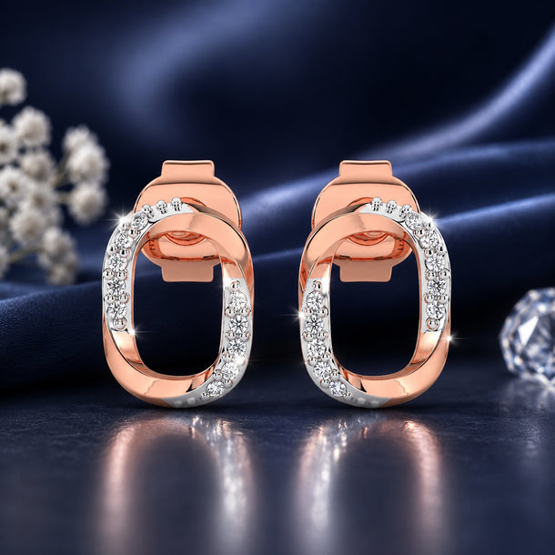 Celeste Twisted Glow Oval Studs