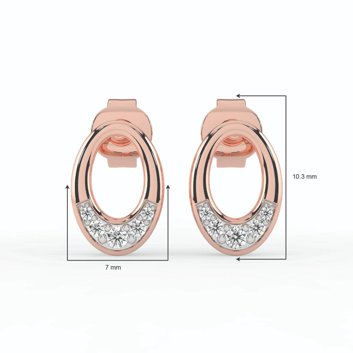 Celeste Radiant Oval Spark Studs