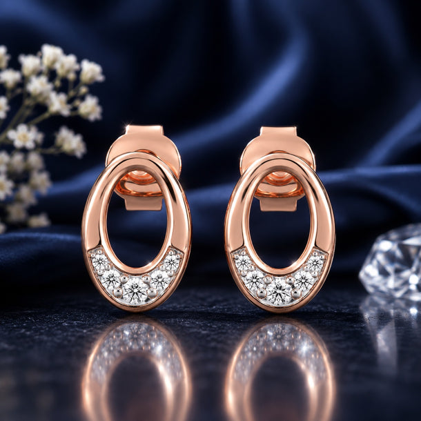 Celeste Radiant Oval Spark Studs