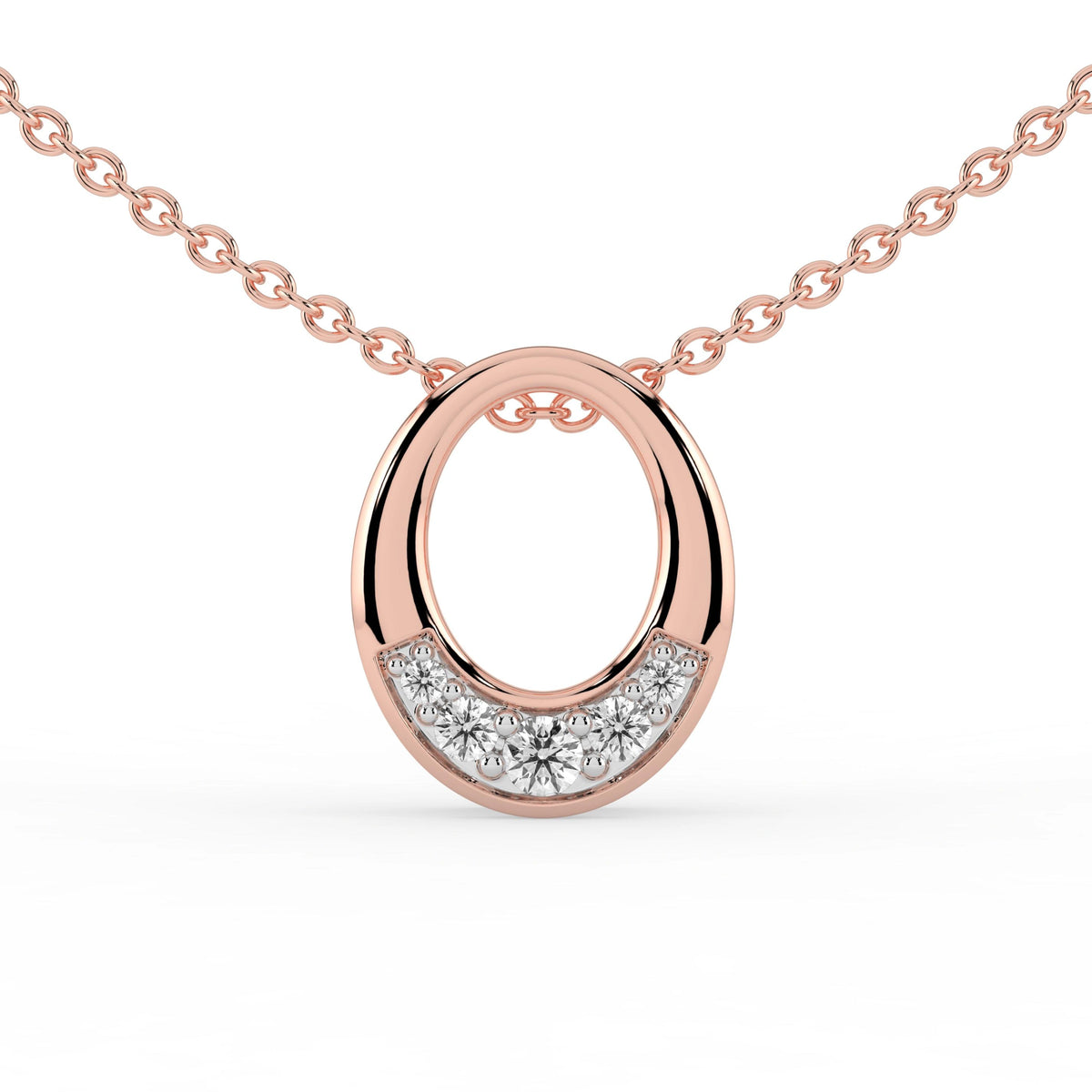 Celeste Gilded Halo Oval Pendant