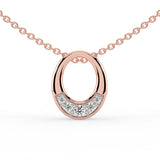 Celeste Gilded Halo Oval Pendant