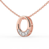 Celeste Gilded Halo Oval Pendant