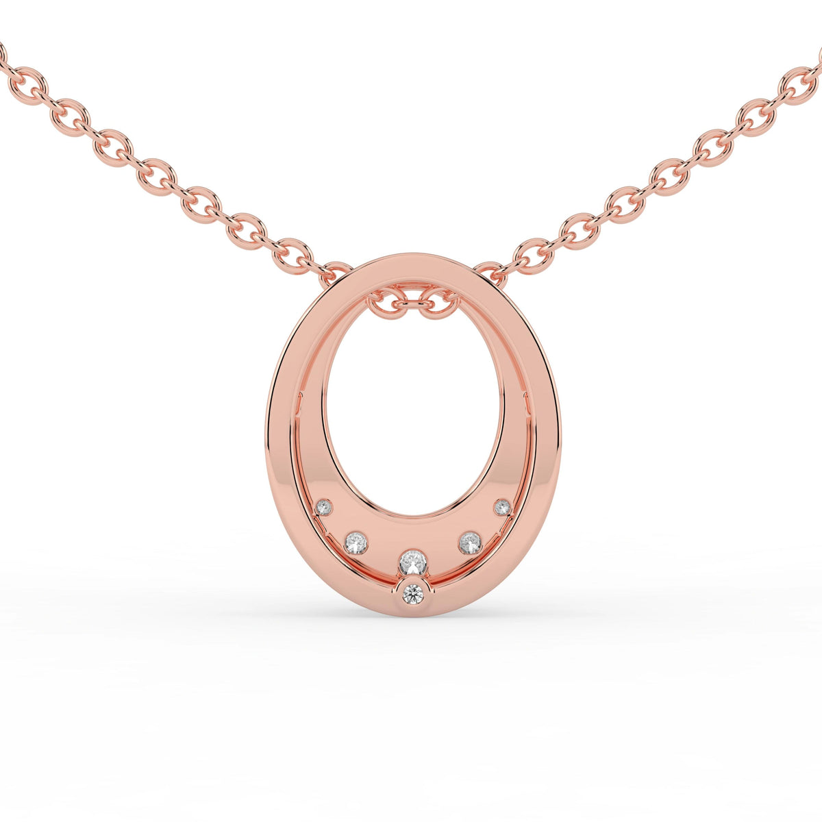 Celeste Gilded Halo Oval Pendant