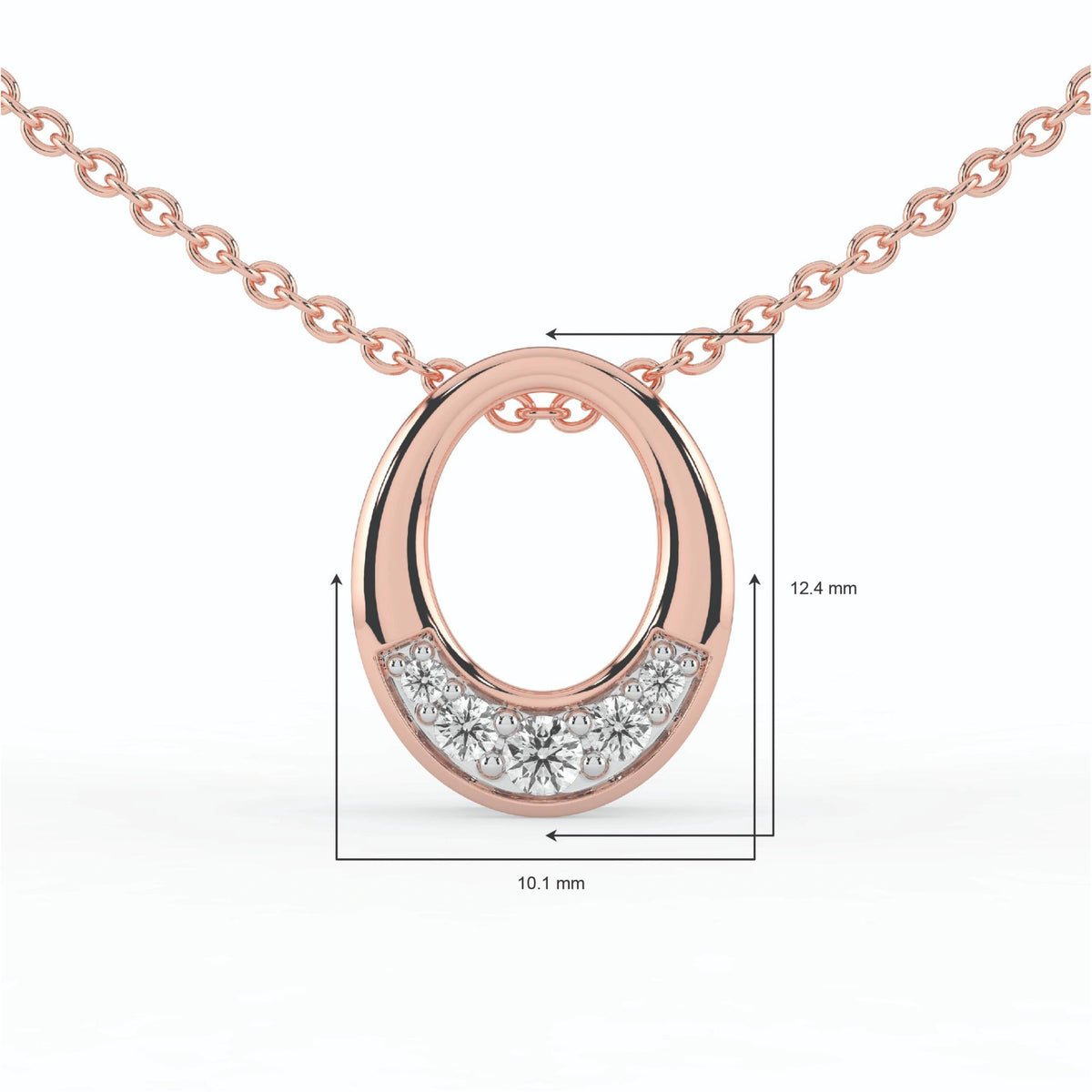 Celeste Gilded Halo Oval Pendant