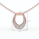 Celeste Gilded Halo Oval Pendant