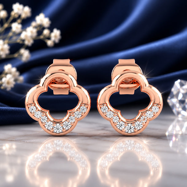 Celeste Floral Halo Spark Studs