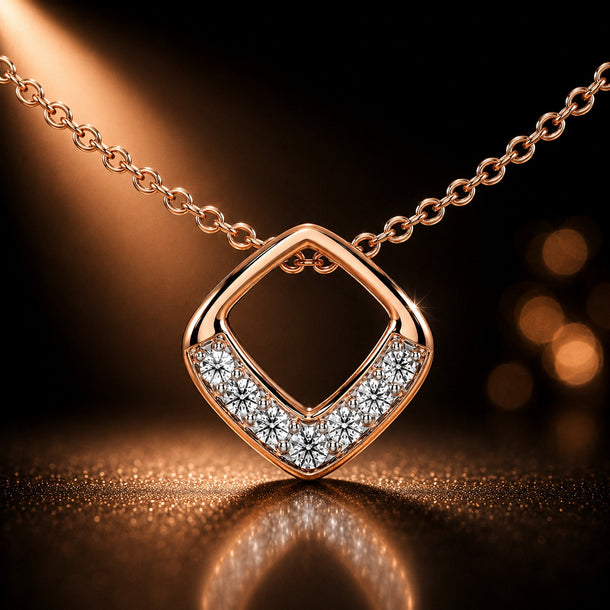 Celeste Diamond Point Slider Pendant